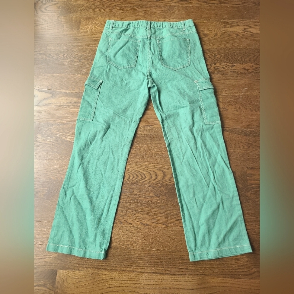 S.O.N.G Green Cargo Pants Women's Sz.15/32 - Picture 3 of 7